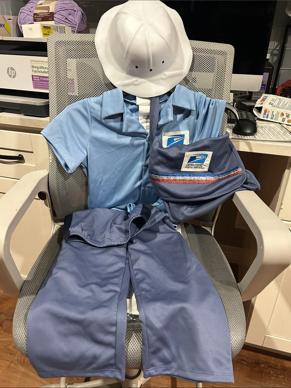 USPS Kids Toddler Mail Carrier Costume - Light Blue & Navy USPS licensed costume - Picture 2 of 4